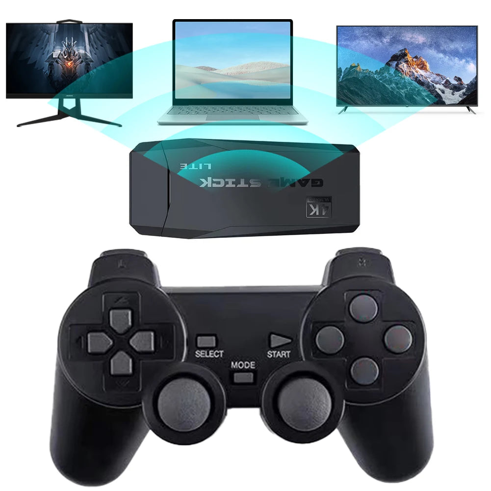 Video Game Sticks M8 Console 2.4G Dual Wireless Controller Gamestick 64GB 10000+ Games Retro Game Console 4K HD Output Xmas Gift